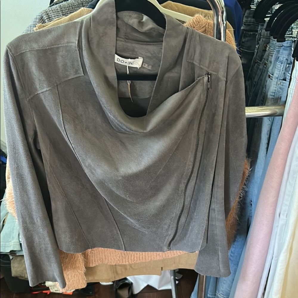 DO+BE Charcoal Leather Jacket